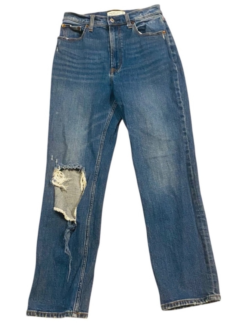 Abercrombie & Fitch Ultra High Rise Ankle Straight Jeans